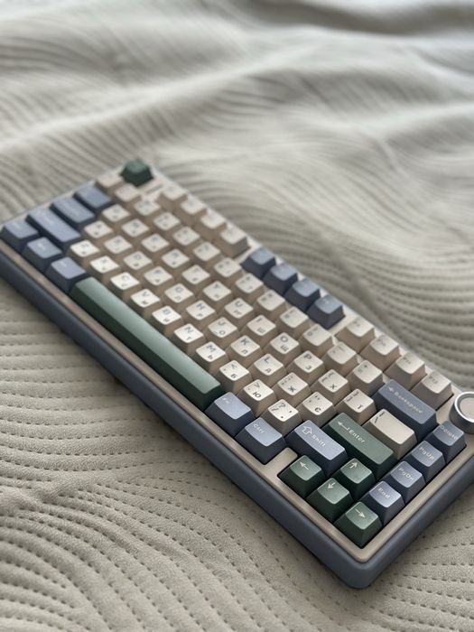 Клавіатура бездротова AULA F75 Green на Greywood v3 switches