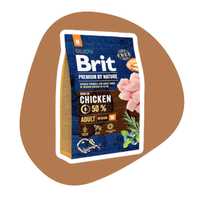 Brit Premium By Nature Adult Medium M 3kg dla dorosłych średnich ras