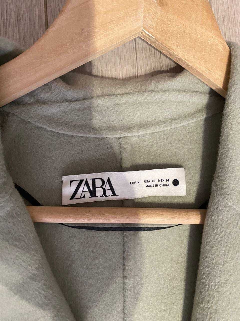 Пальто Zara, Вовняне, Фісташкового Кольору, Розмір XS