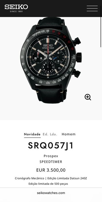 Seiko Speedtimer Prospex EDIÇÃO LIMITADA 500 unidades