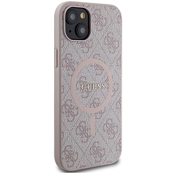 Etui Guess 4G Collection Leather Metal Logo MagSafe na iPhone 15 Plus