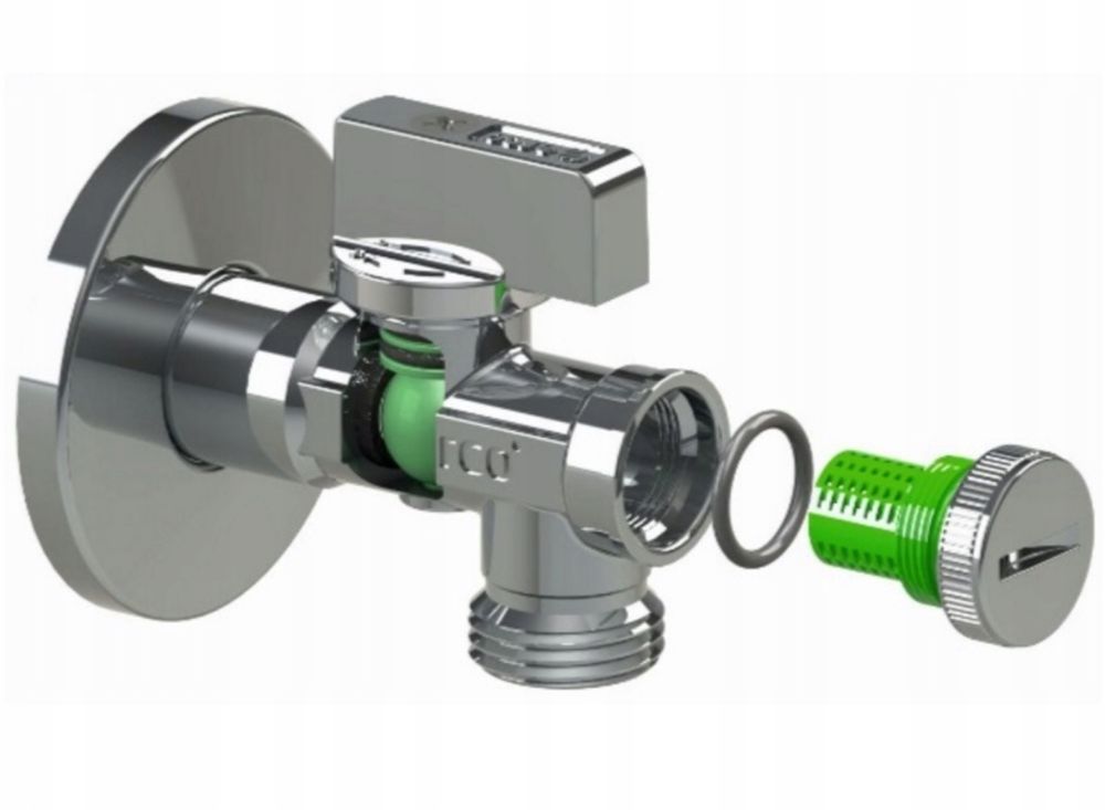 ARCO Zawór kulowy z filtem ANTI CAL 1/2 x 3/8 MAC