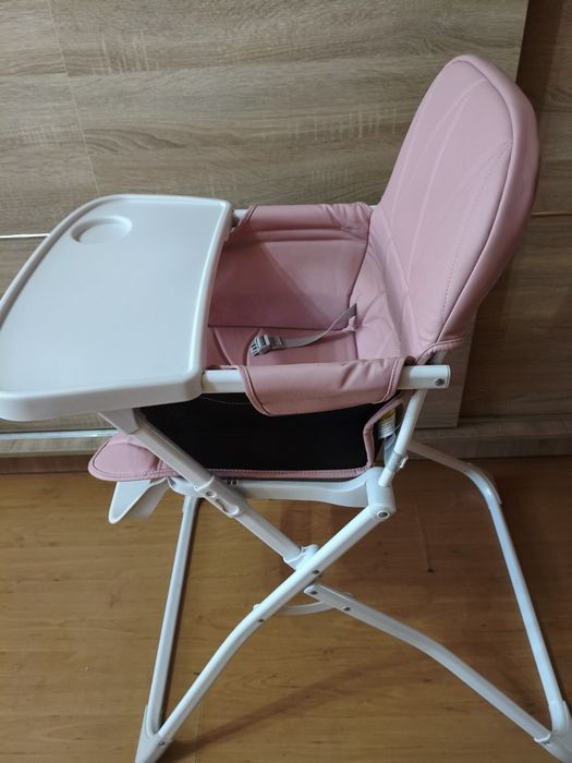 Składane krzesełko do karmienia krzesło Ricokids różowe