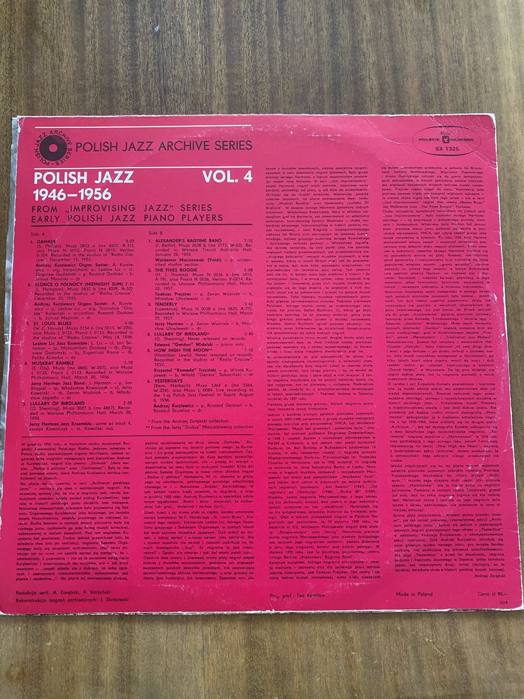 Various – "Improvising Jazz" Series (Early Polish Jazz Piano Players)