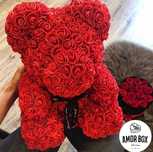 Мишка из роз 25см