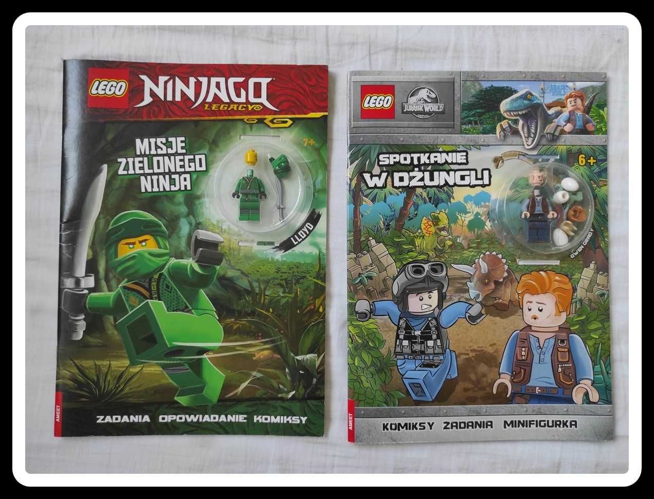 Lego - 2 gazetki z klockami NOWE Jurassic + Ninjago