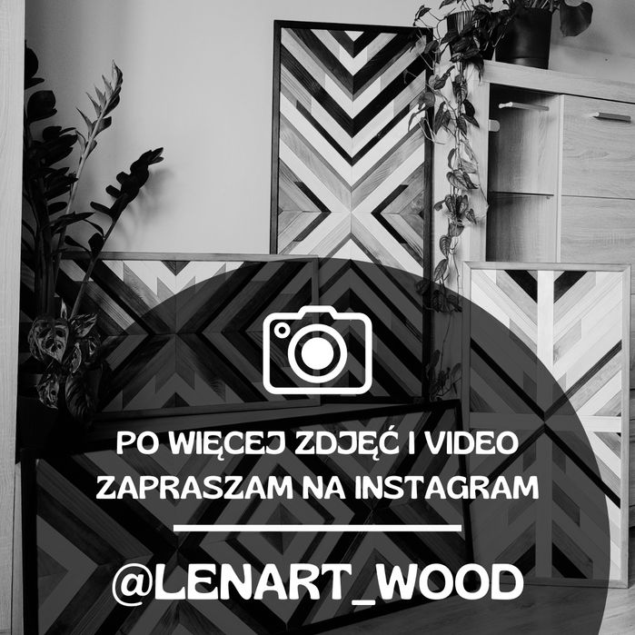 OBRAZ 3D mozaika dekoracja ścienna drewniany obraz Boho do salonu