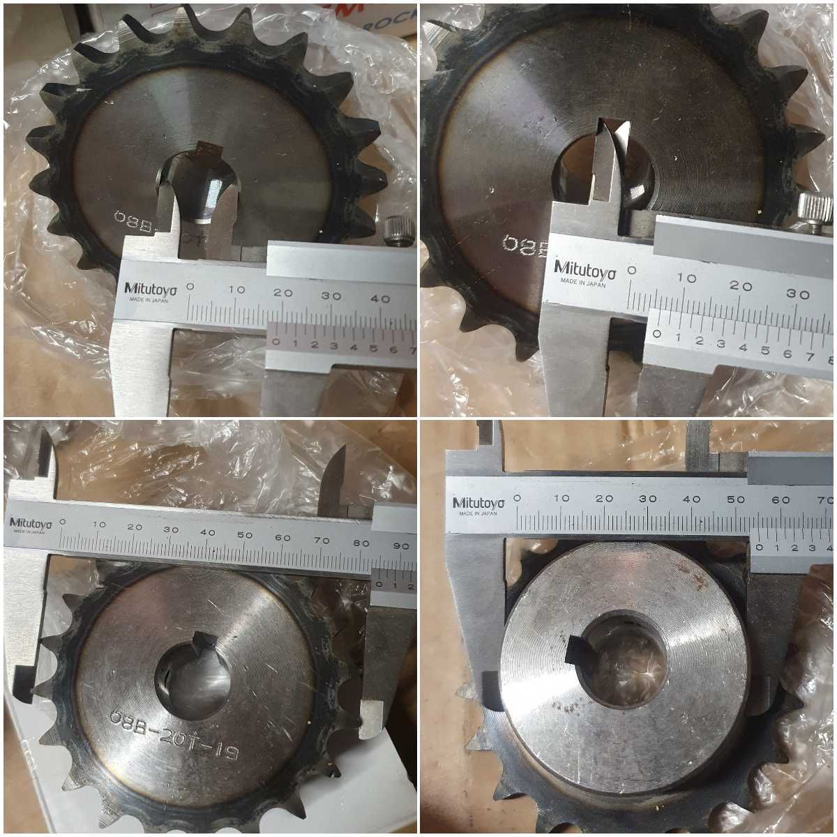 Koła łańcuchowe 08B-1 Z20 Koła zębate 8b 1/2"