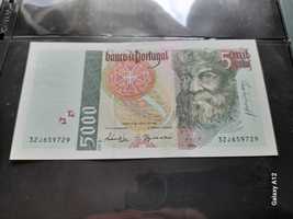 Nota 5000 escudos 2 julho 1998 nova