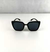 Nowe czarne duże okulary przeciwsłoneczne damskie muchy