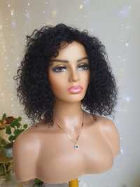 Peruka z włosów naturalnych loki afroloki Eva czarna 012