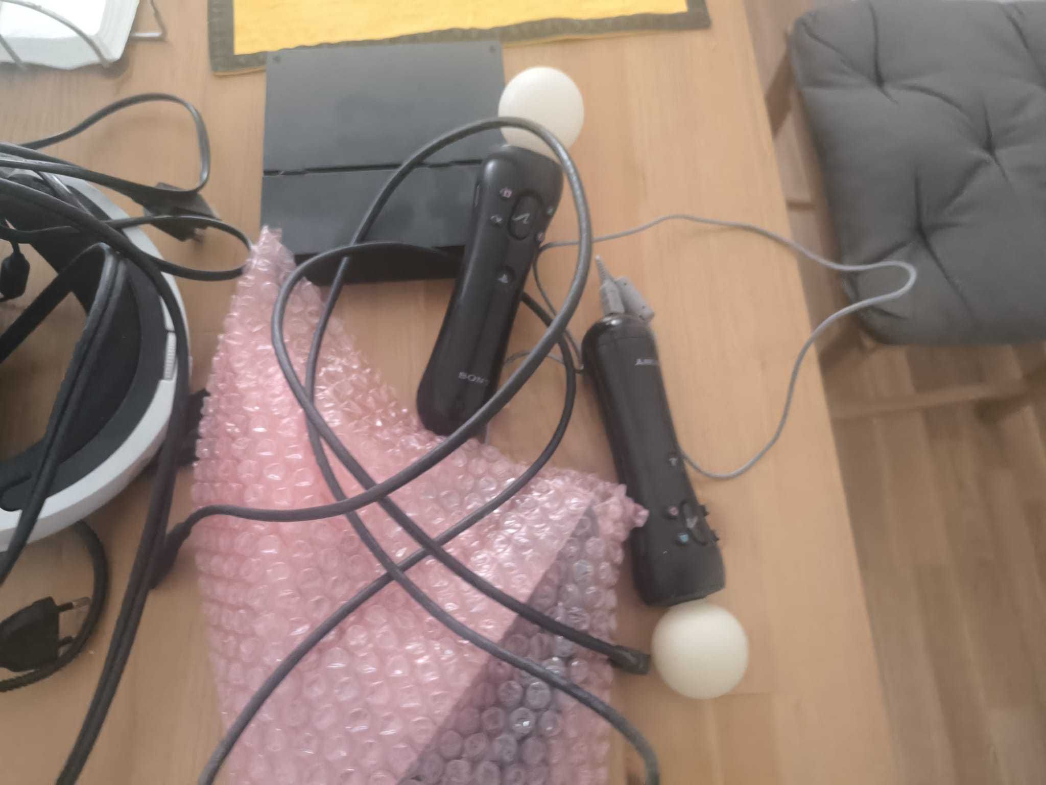 Conjunto Playstation 4 e PS VR com 2 Comandos Move