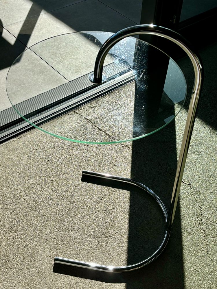 Chromowany Stolik RY Ikea proj Tord Bjokrlund lata 80 Ikona Designu