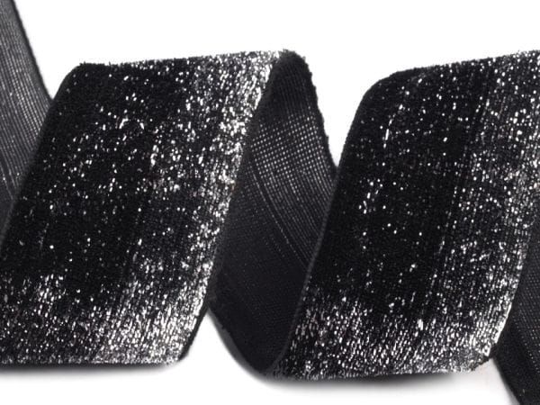 Aksamitka z lureksem 40 mm ( 1 mb ). Import