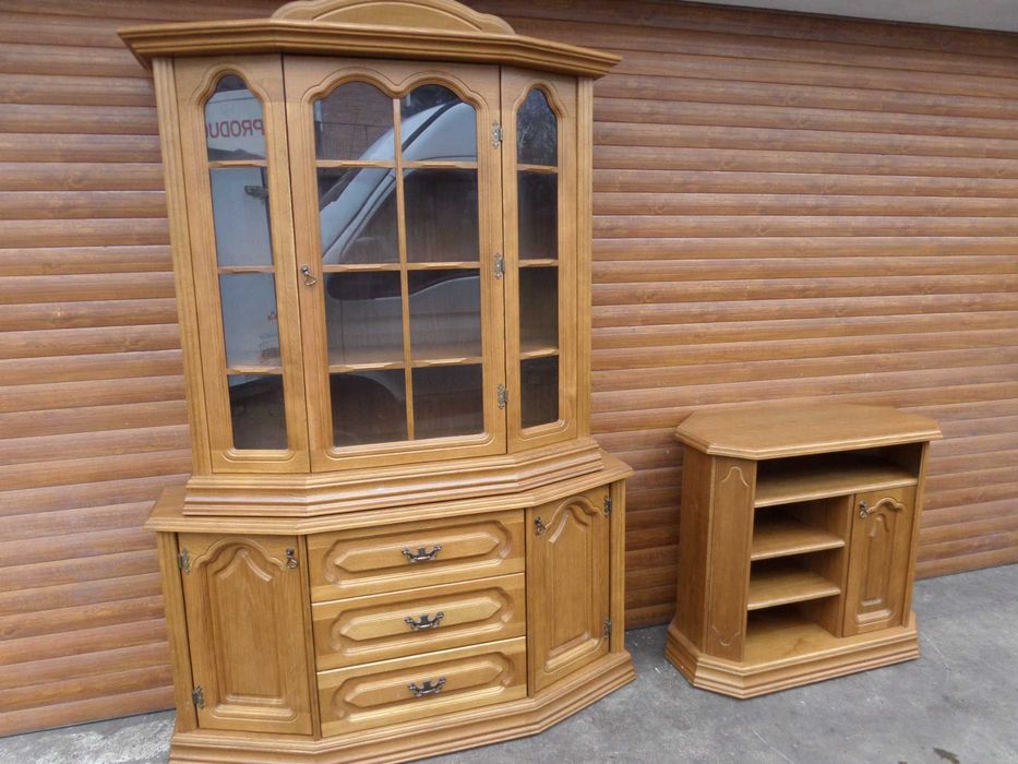 dębowa witryna stan bdb WYSYŁKA DOWÓZ