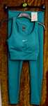 Conjunto de academia azul turquesa