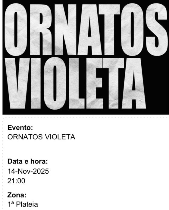 Bilhete Ornatos Violeta