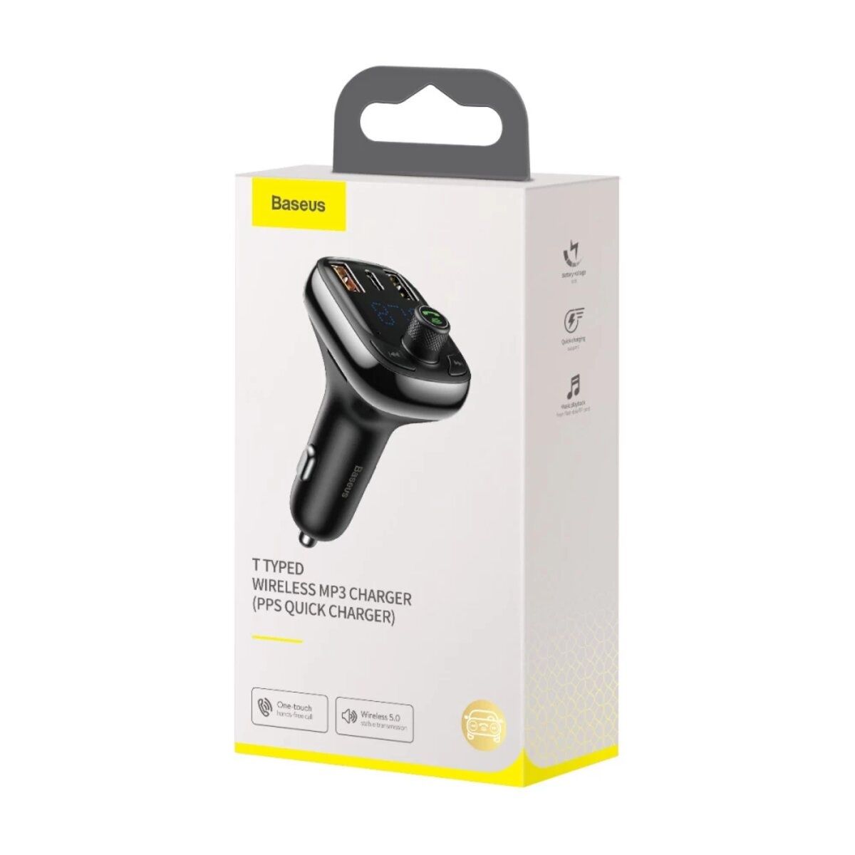Автомобільне Зарядне FM Модулятор Baseus S-13 QC4.0