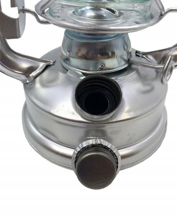 Lampa naftowa srebrna 24cm