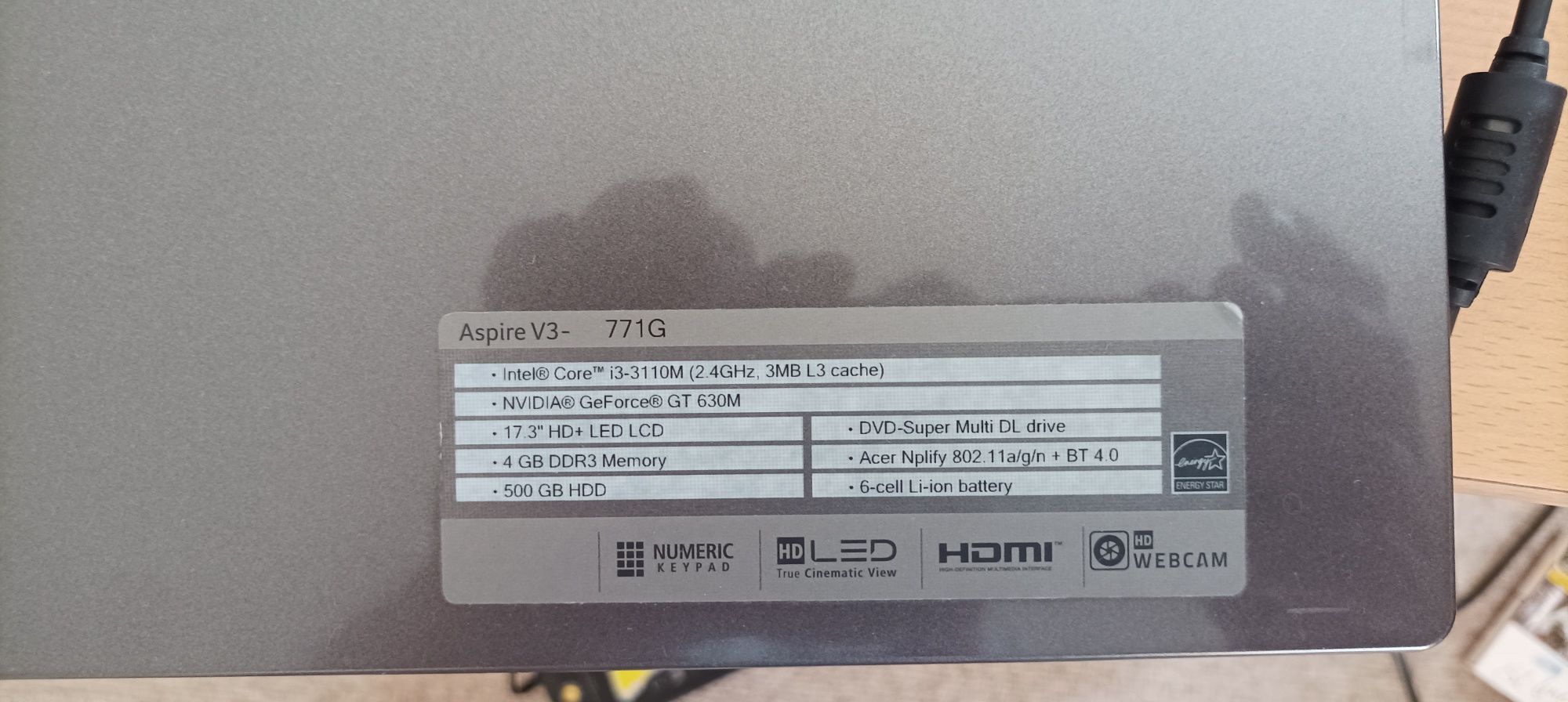 Laptop Acer aspire V3-771g