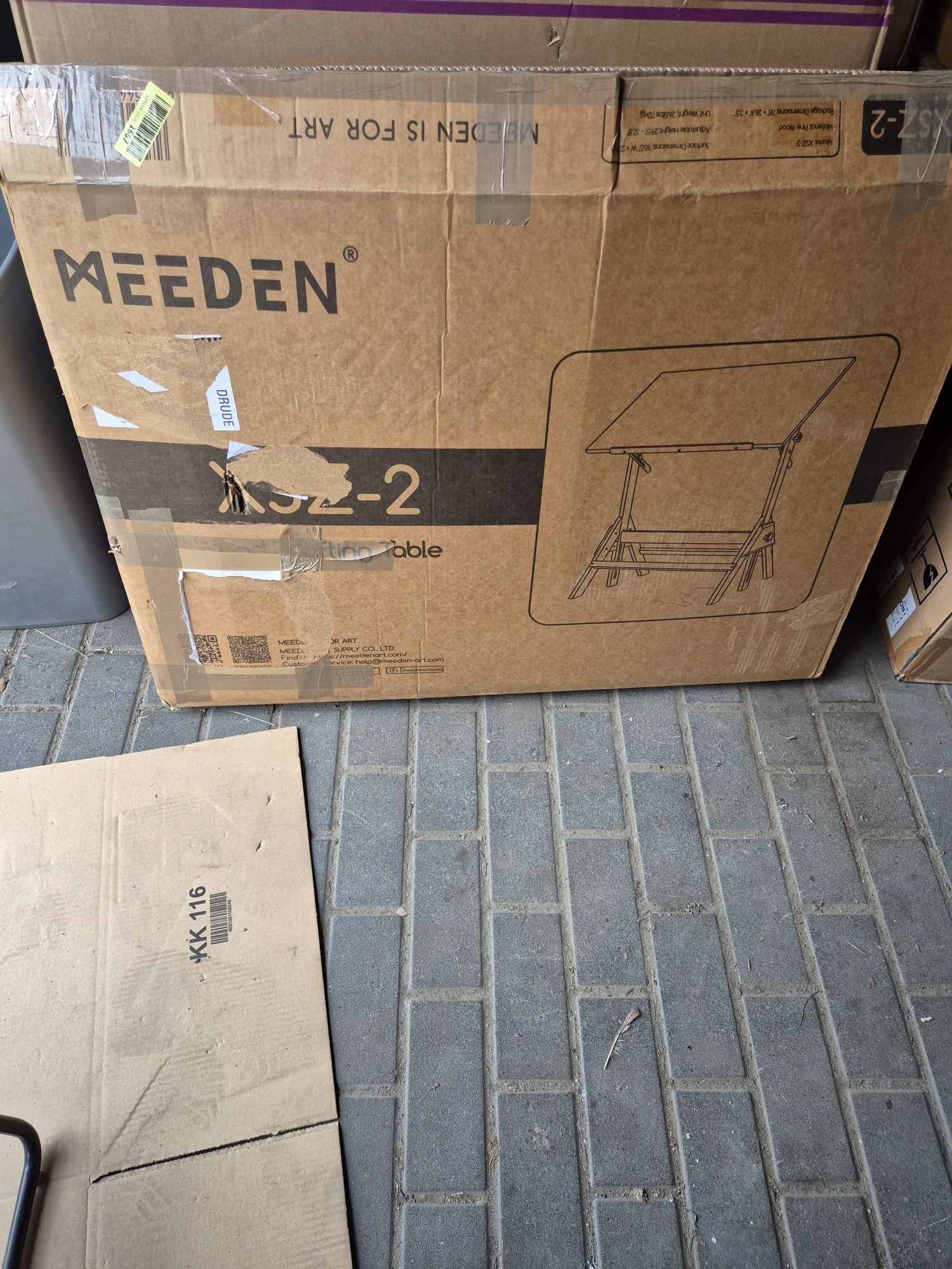 MEEDEN XSZ2 Stół Kreślarski z Litego Drewna Biurko do Rysowania 
Amazo