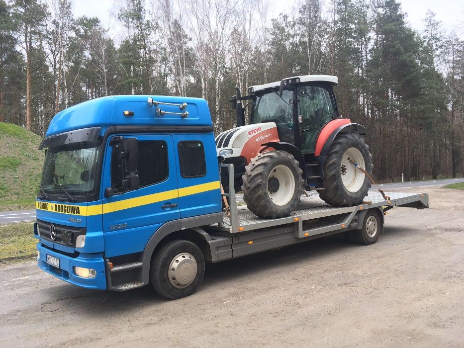 POMOC DROGOWA Holowanie Transport busów ciągników AUTOLAWETA