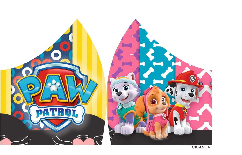 Máscaras infantis personalizada, têxteis