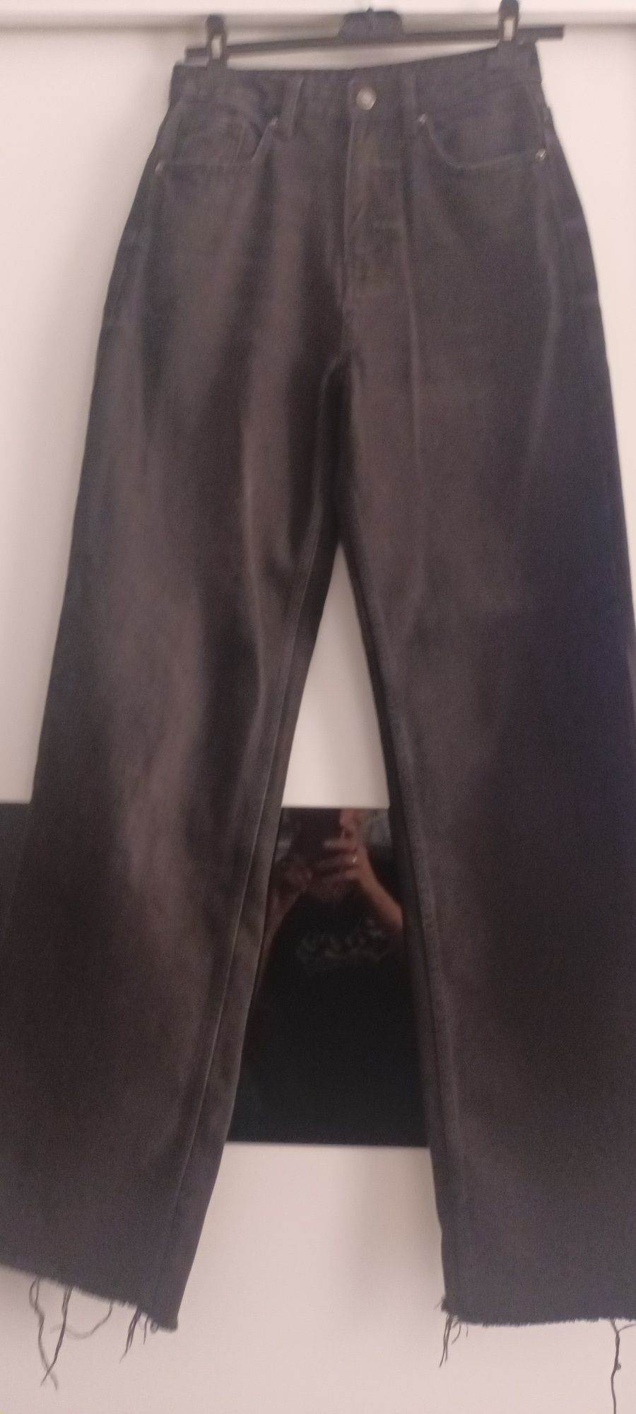Jeansy wide leg czarne