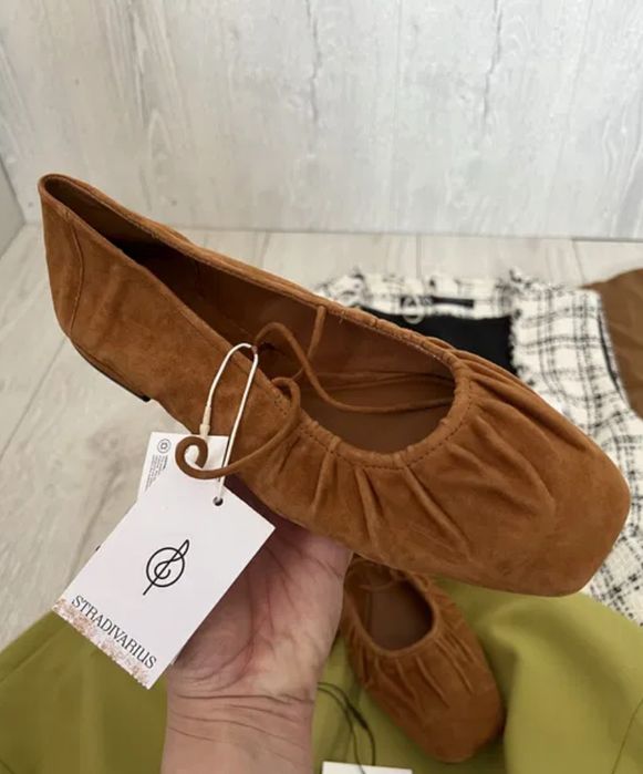 Балетки замшевые натуральные