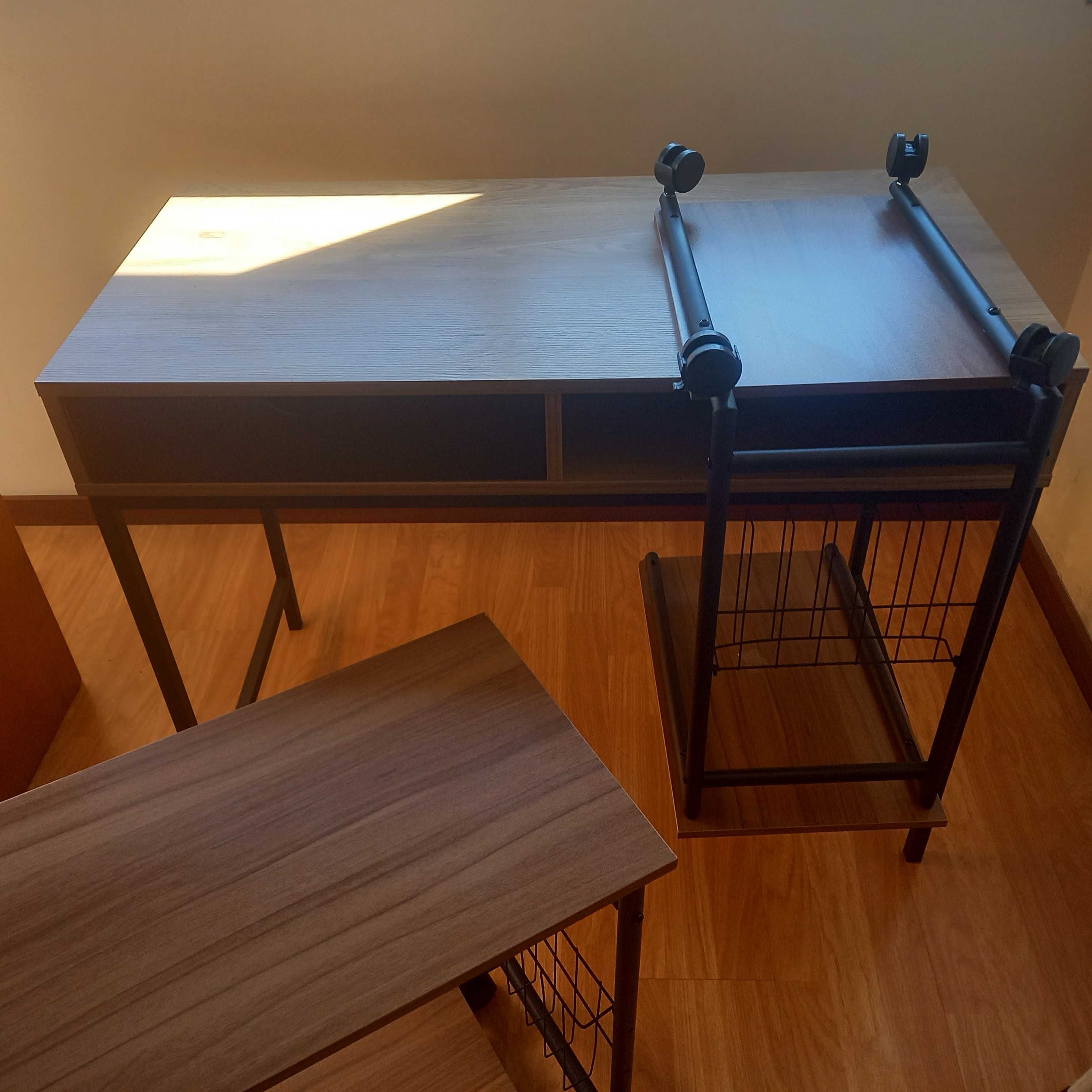 Mesa secretária como nova /opcional mesas de apoio com rodas/ Perafita