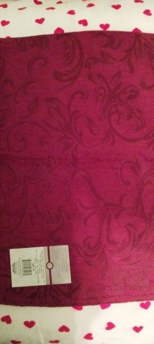 Komplet 6 sztuk nowych podkładek na stół bordowe super jakość