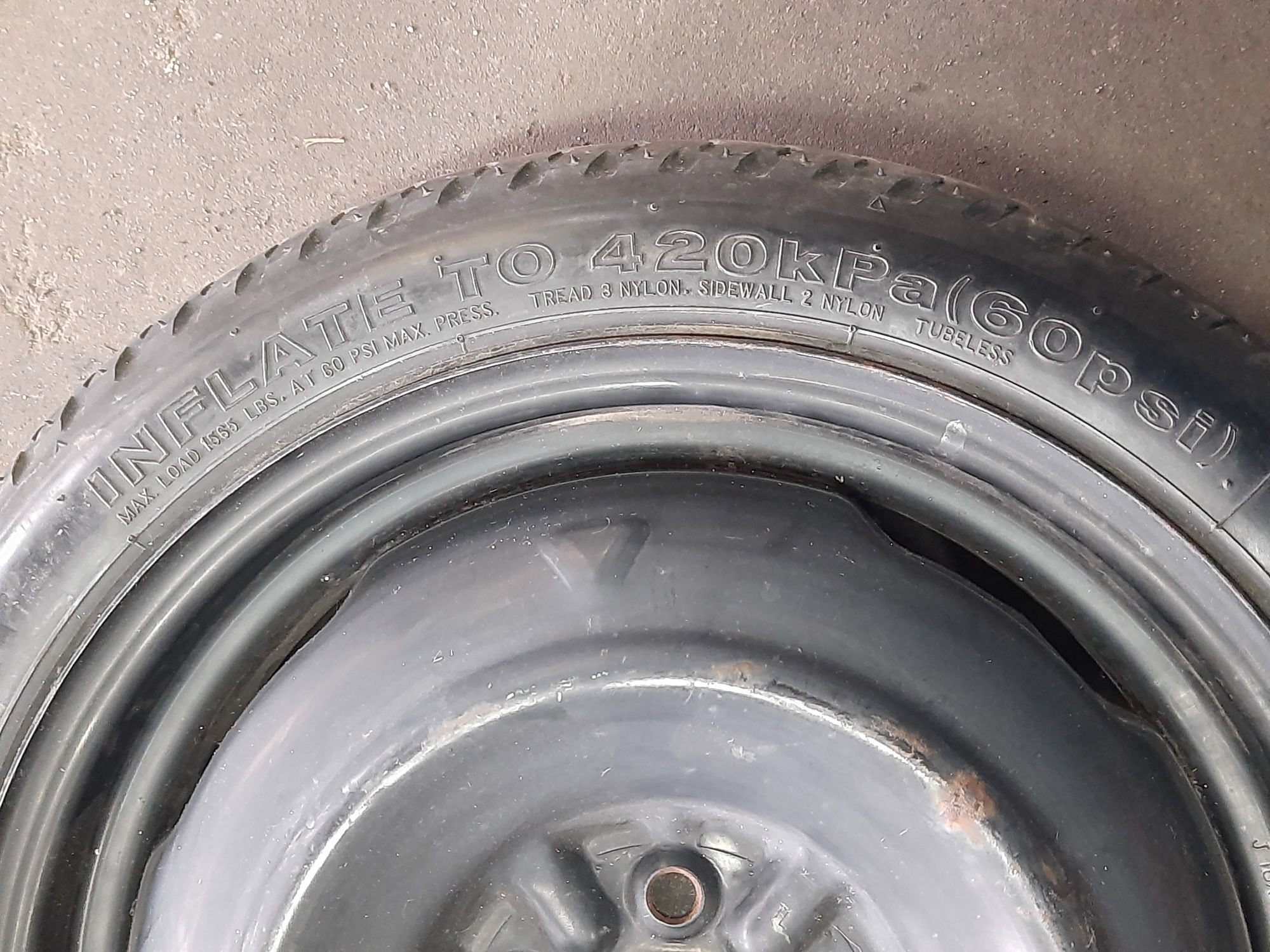 Koło dojazdowe T125/70R16 96M 5x100 Bridgestone