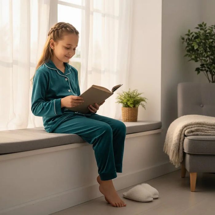 Стильна дитяча плюшева велюрова піжама для дівчинки 146,152,158,164