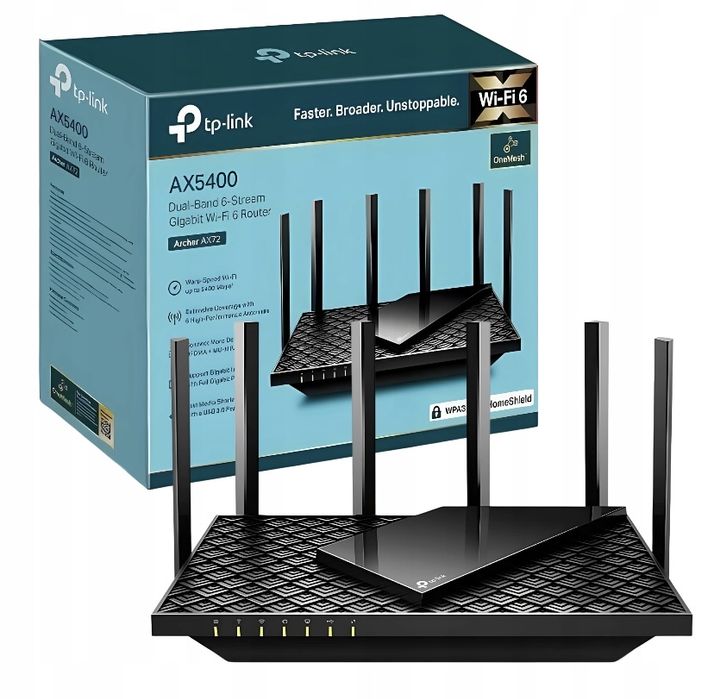 Router Wifi Sieciowy Tp-Lnk Bezprzewodowy Archer Ax72 wifi6