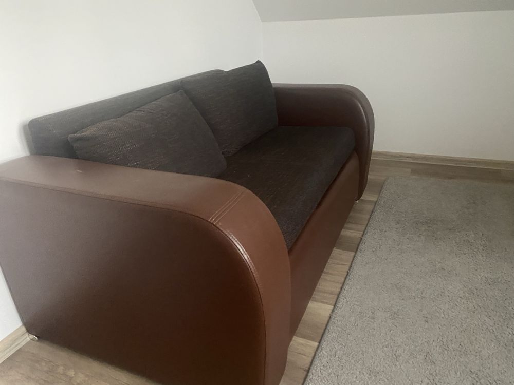Łóżko z funkcją spania rozkładane eko skóra