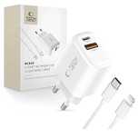 Ładowarka sieciowa Tech-Protect NCA20 PD 20W QC3.0 USB-A / USB-C + Kab
