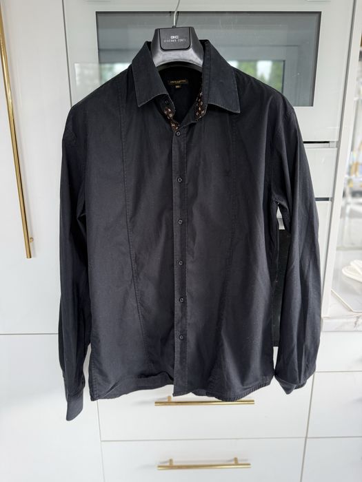Lv Louis Vuitton czarna koszula bawełna elastan XL