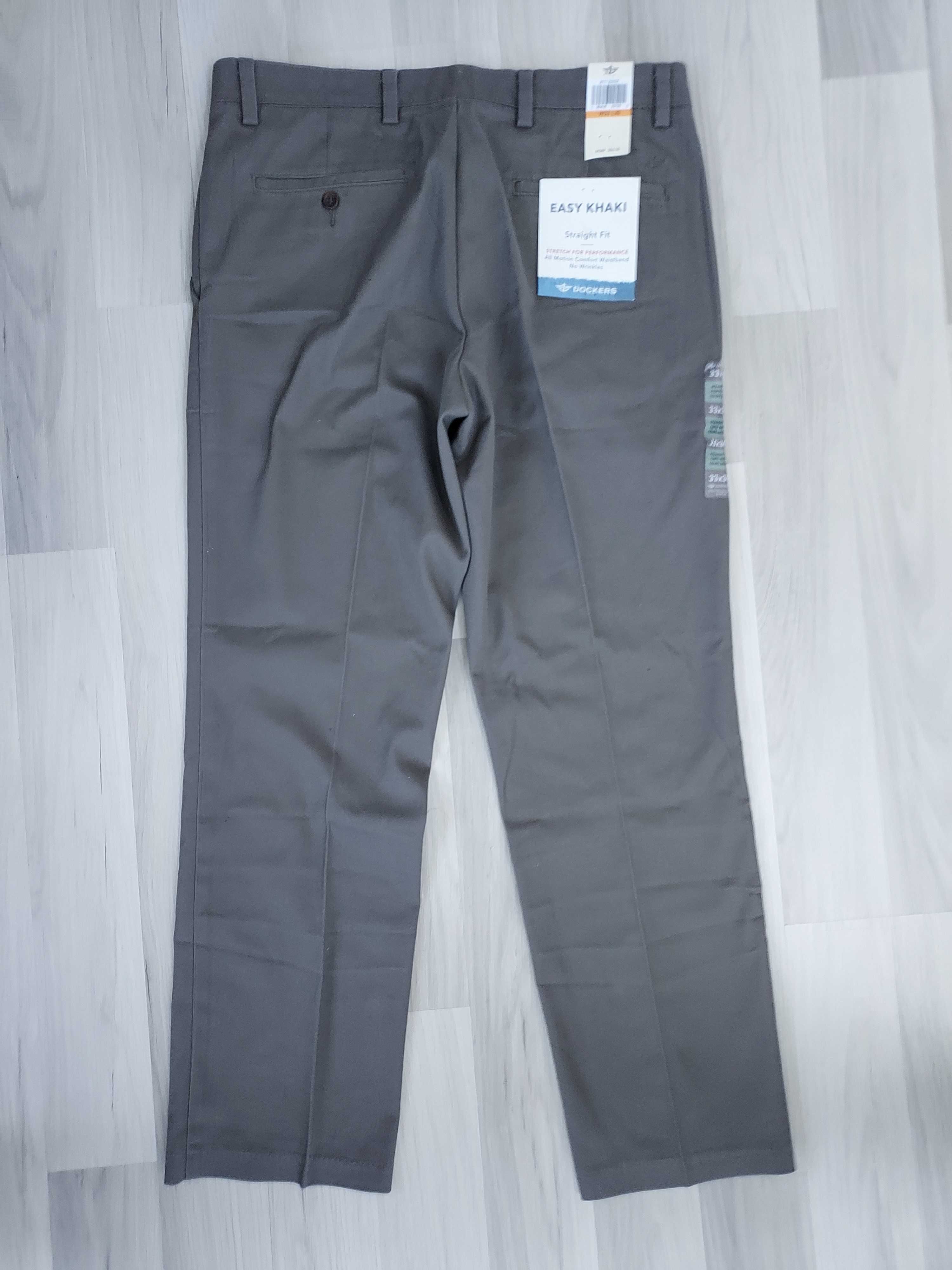 Dockers meskie spodnie chinos beżowe W33 L30 nowe