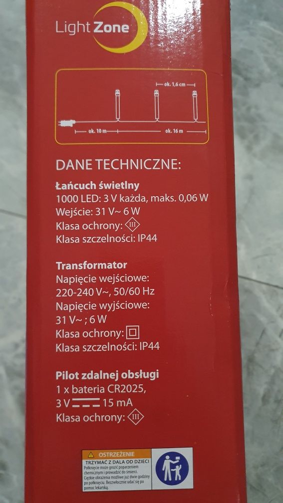 Łańcuch świetlny LED Galaxie pilot  IP44 16m 1000 diod