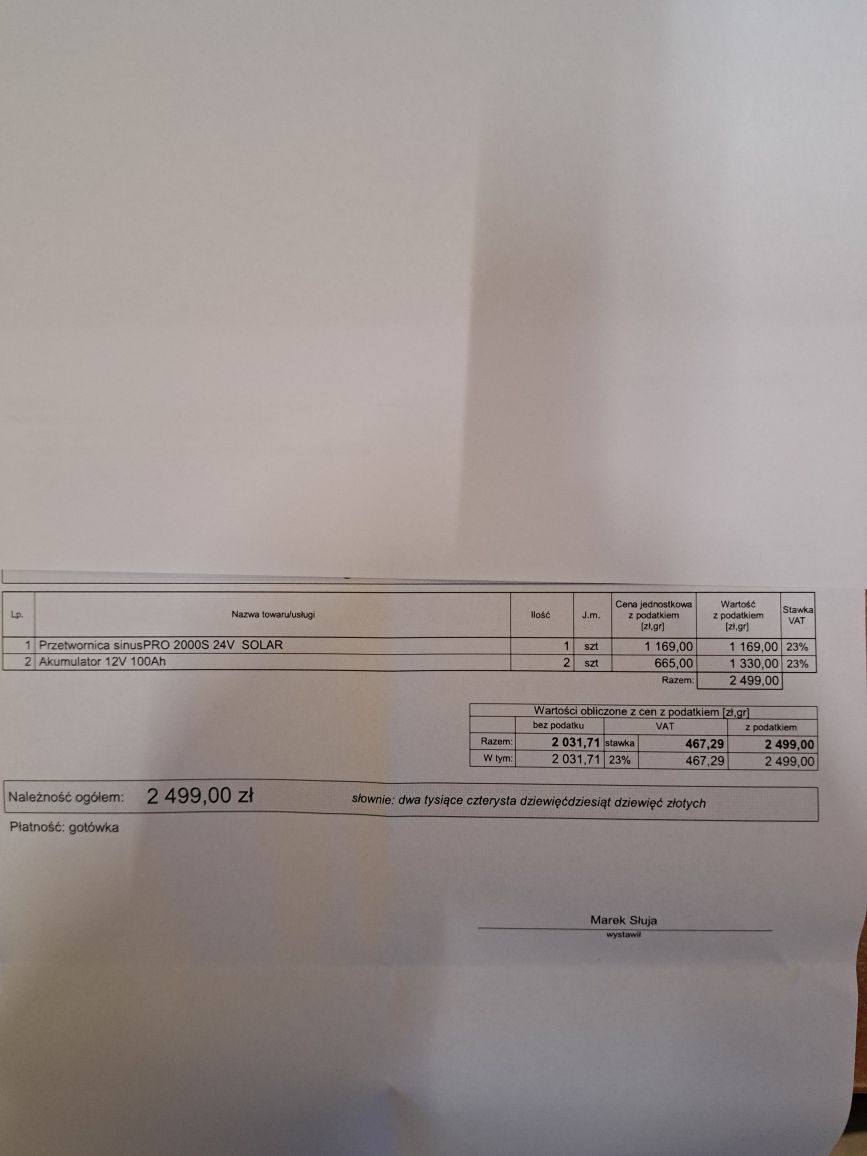 Zasilacz awaryjny Sinus Pro  2000 S 24V gwarancja  do 07.sierpnia 2026