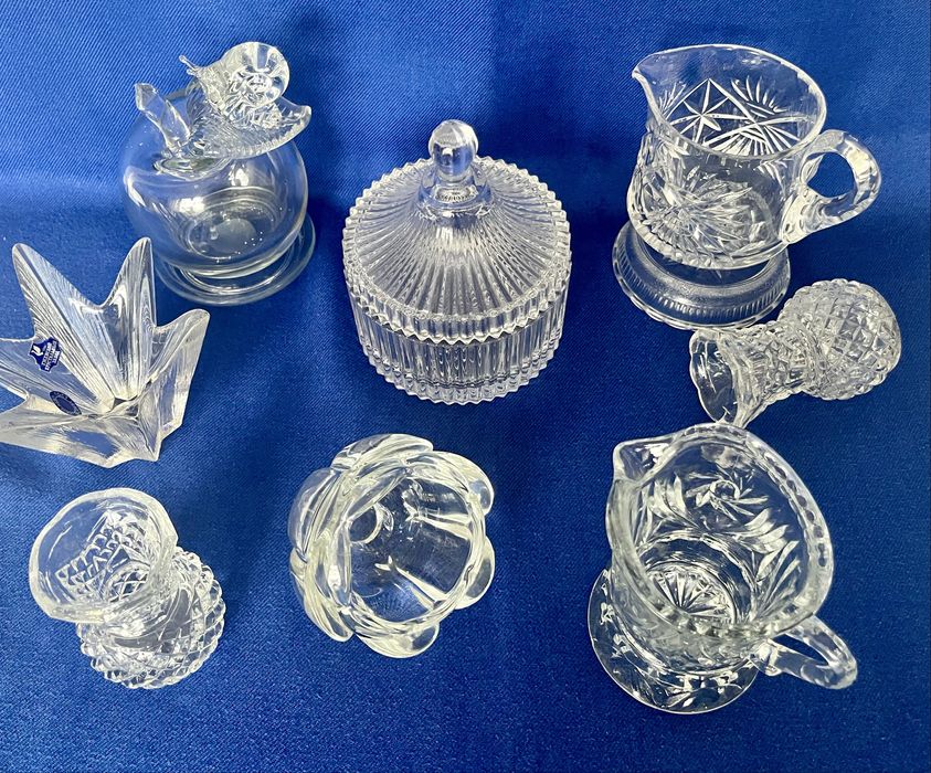 Хрусталь Bohemia: Сливочник Соусник Вазочка Чехия. Сахарница Шкатулка.