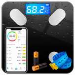 WAGA ŁAZIENKOWA analityczna elektroniczna BLUETOOTH 180KG smart 25w1