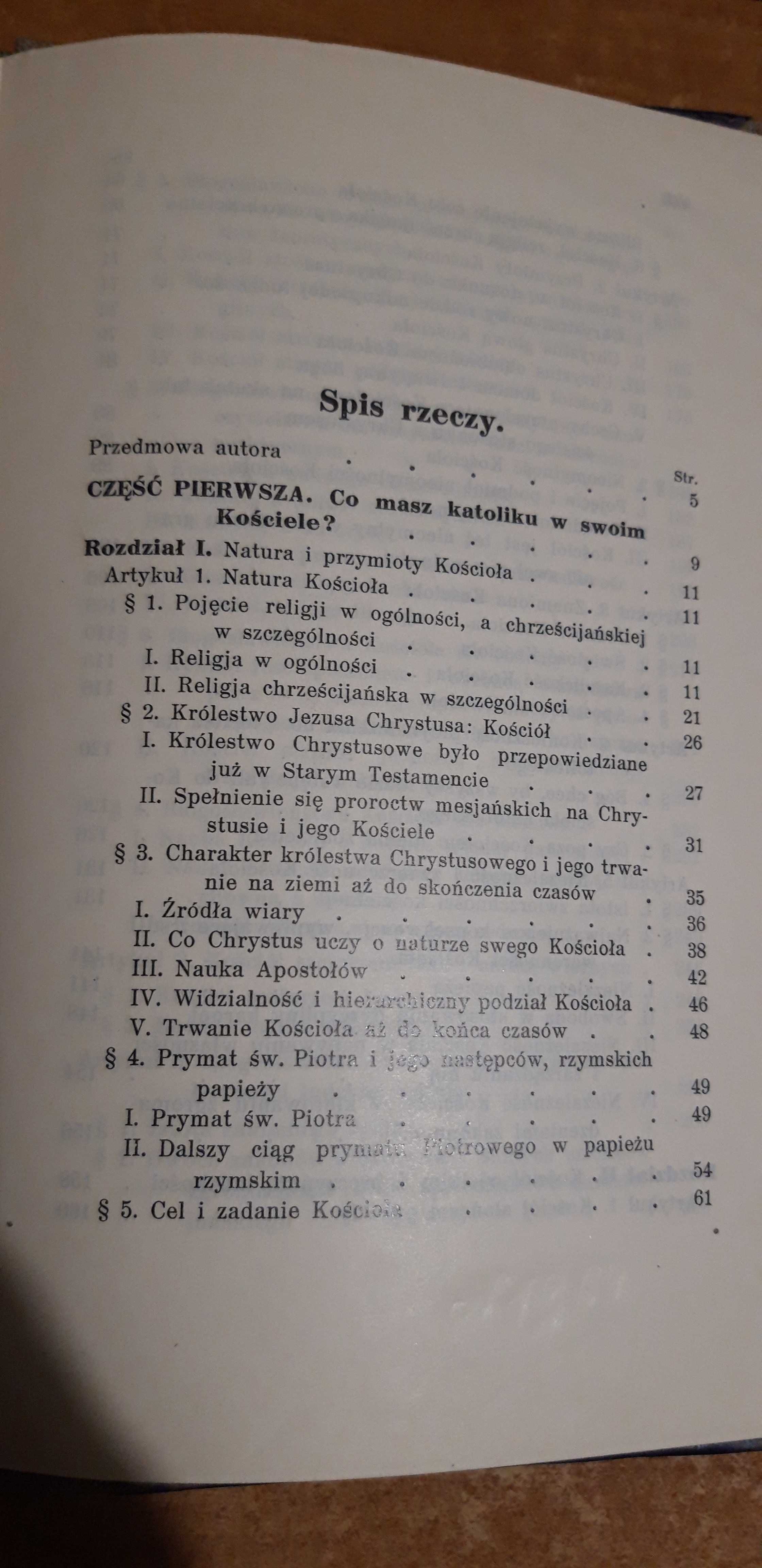 Katolik i Kościół Katolicki -Ks. Cathrein- Kraków 1931 opr.