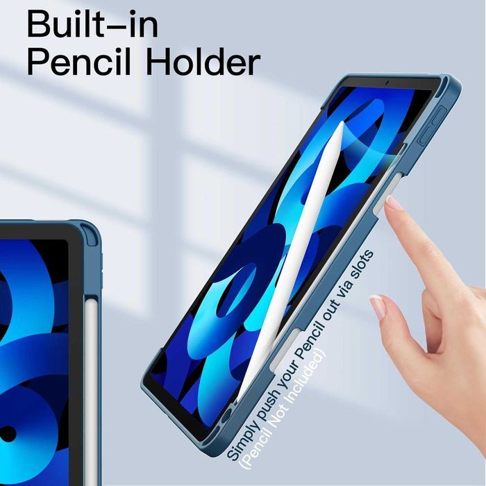 JETech etui do iPad 10,9" Air 4 Air 5 Air 11 Pencil niebieskie stojak