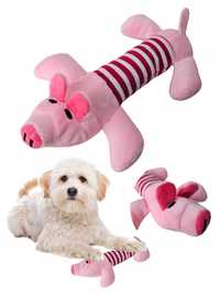 Zabawka piszcząca dla psa różowa świnka dla psa