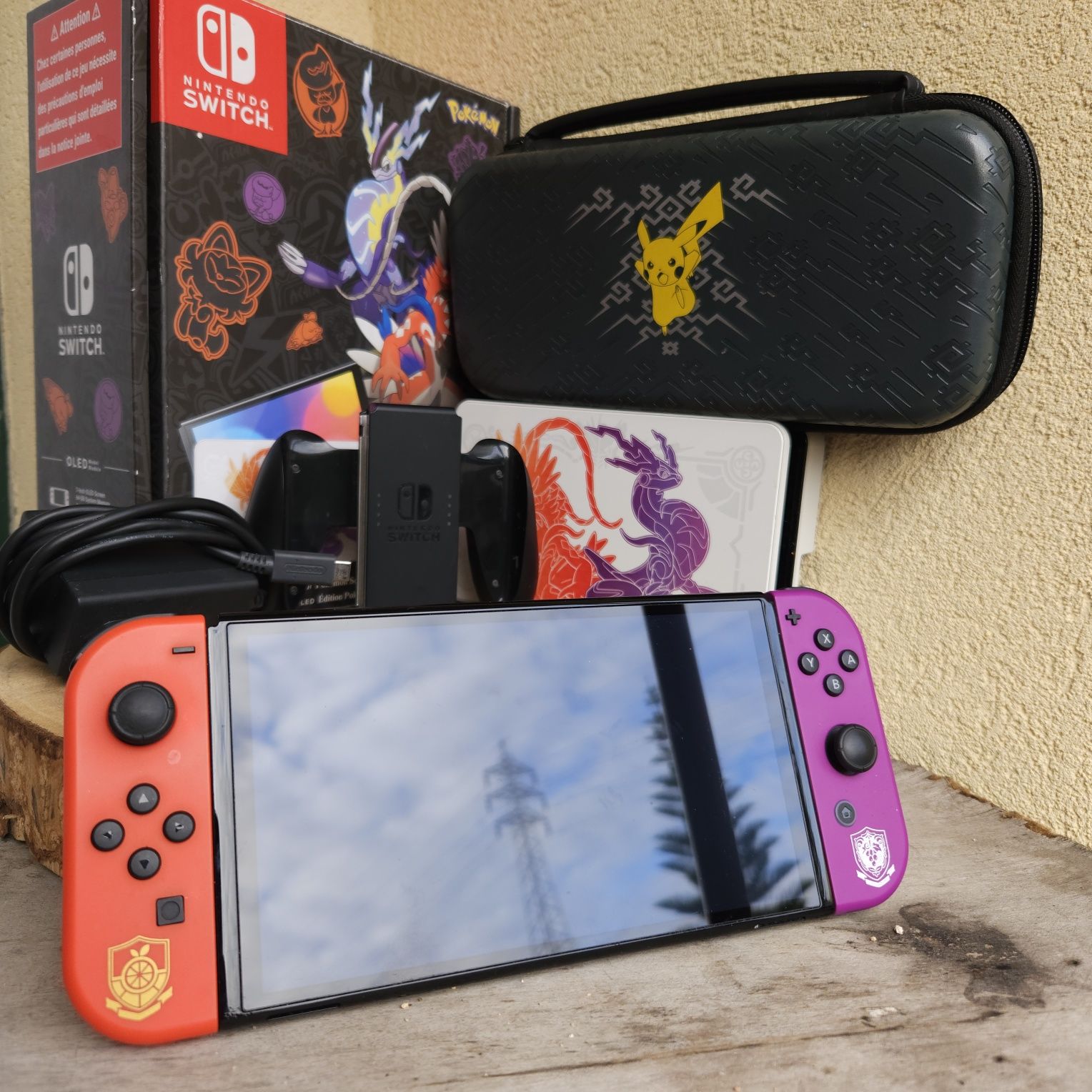 Nintendo Switch OLED Pokémon Scarlet & Violet Edition Completa com Bol