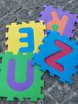 Tapete Puzzle Infantil Letras e Números 36 peças (180x180 cm)