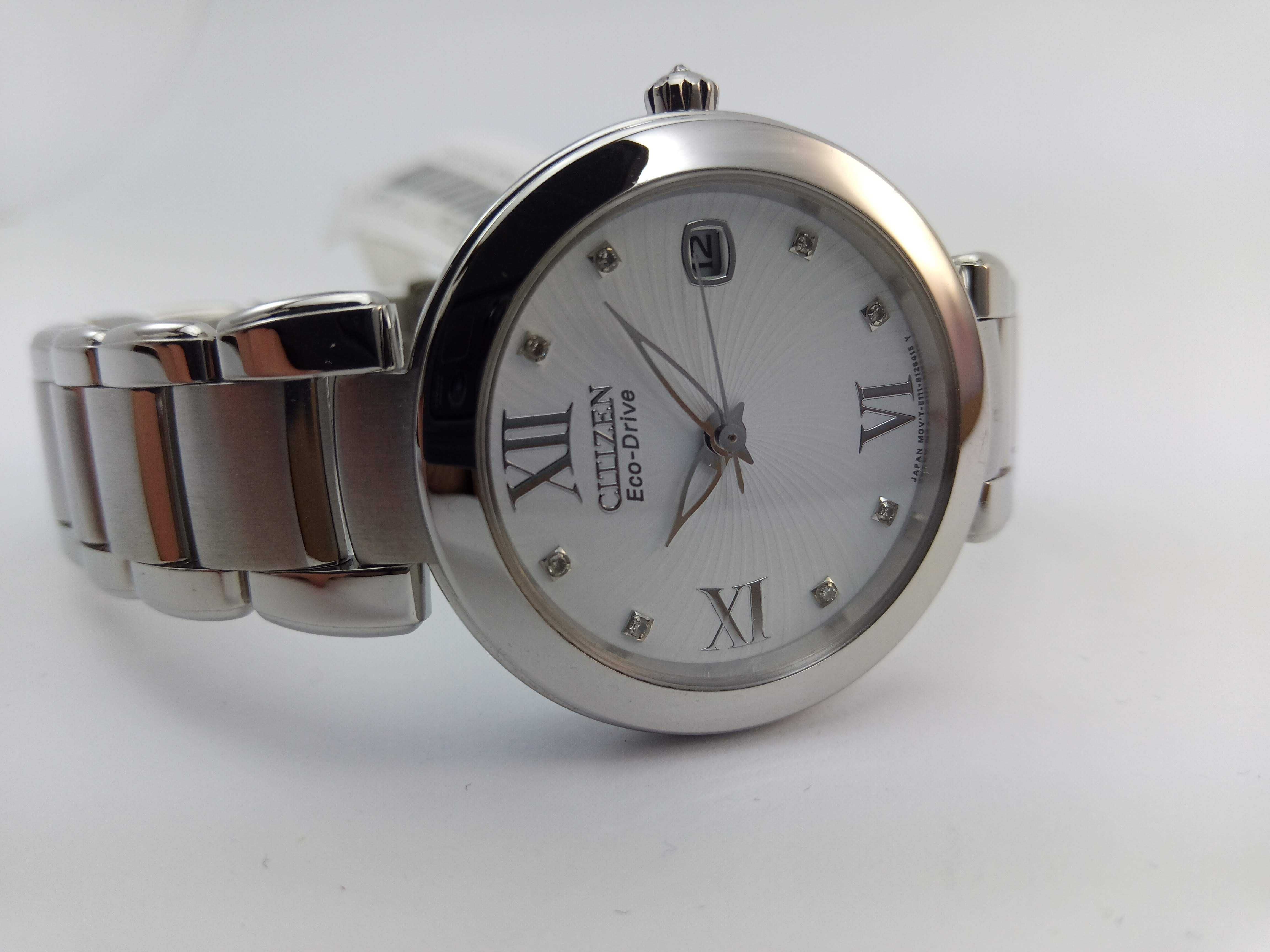 Женские часы с бриллиантами Citizen Eco-Drive EO1110-53A годинник $850