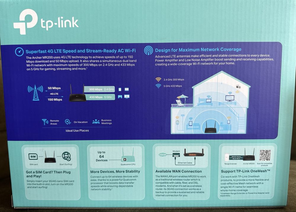 NOWY router tp-link 4G LTE (Archer MR200)