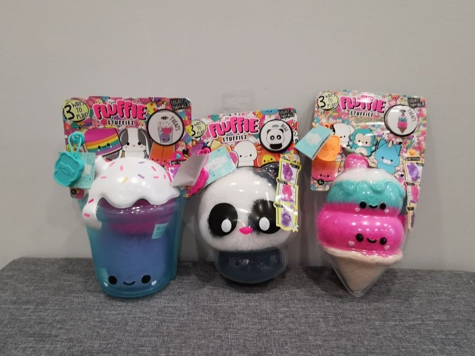 Fluffie Stuffiez М'яка іграшка-антистрес Пандa, єдиноріг морозиво, боб